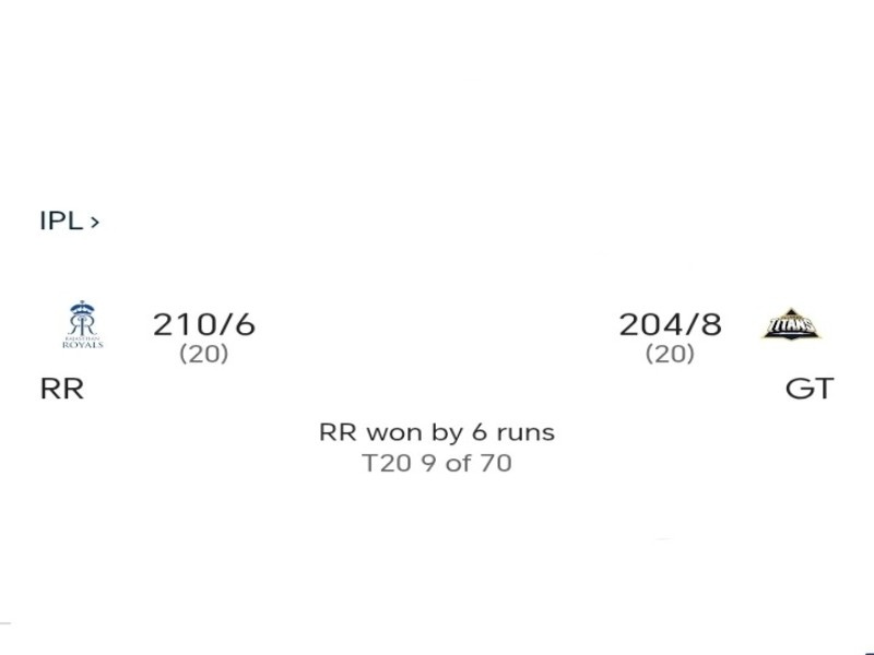 Gt vs RR IPL 2026