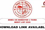 BNMU UG Semester 1 Third Merit List