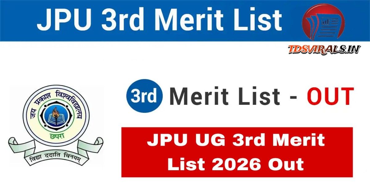 JPU UG 3rd Merit List 2026