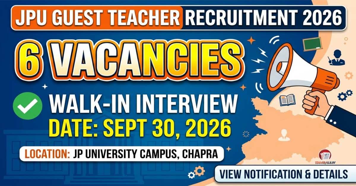 JPU Guest Teacher Recruitment 2026